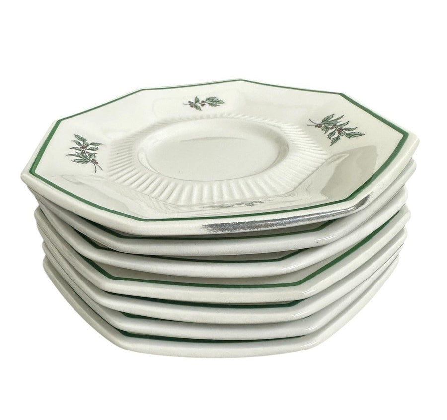 Christmastime Nikko Japan Set of 14 Teacups & 14 Saucers with Sugar and Creamer