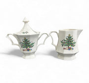 Christmastime Nikko Japan Set of 14 Teacups & 14 Saucers with Sugar and Creamer