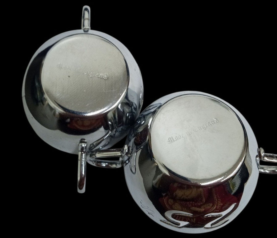 Silverplate 25th Anniversary Sugar Bowls Serveware Vintage Collectible