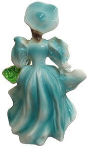 Atlas Handpainted Ceramic Southern Belle Figurine 7.5" Vintage Collectible