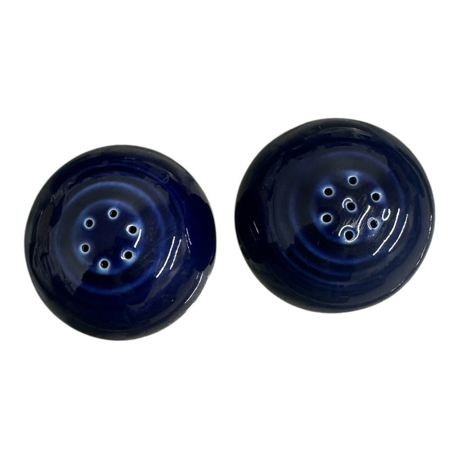 Fiesta - Cobalt Blue Salt and Pepper Shaker Balls Set Homer Laughlin Ceramics