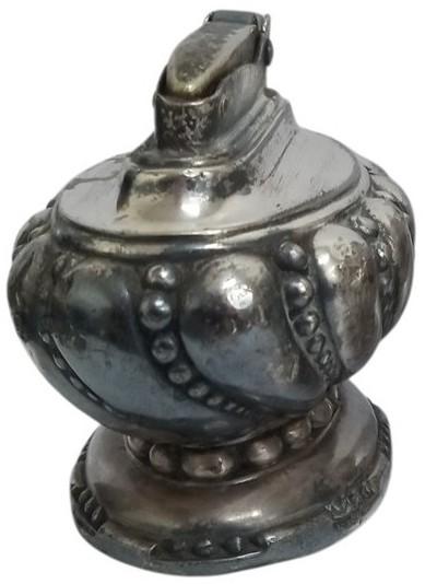 Ronson Silverplate Crown Tabletop Lighter Vintage Collectible Decor Gift Idea