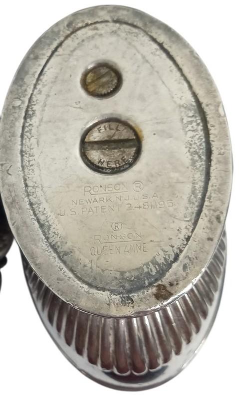 Ronson Silverplate Queen Anne Tabletop Lighter Vintage Collectible Gift Idea