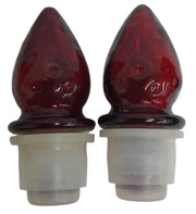 Avon Strawberry Bath Foam & Charisma Cologne Ruby Glass Bottles Vintage