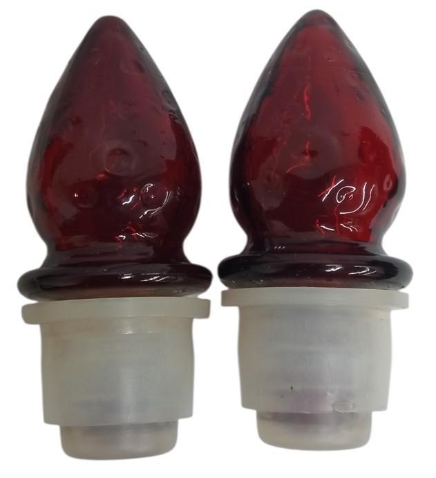Avon Strawberry Bath Foam & Charisma Cologne Ruby Glass Bottles Vintage