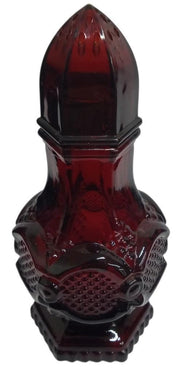 Avon Strawberry Bath Foam & Charisma Cologne Ruby Glass Bottles Vintage