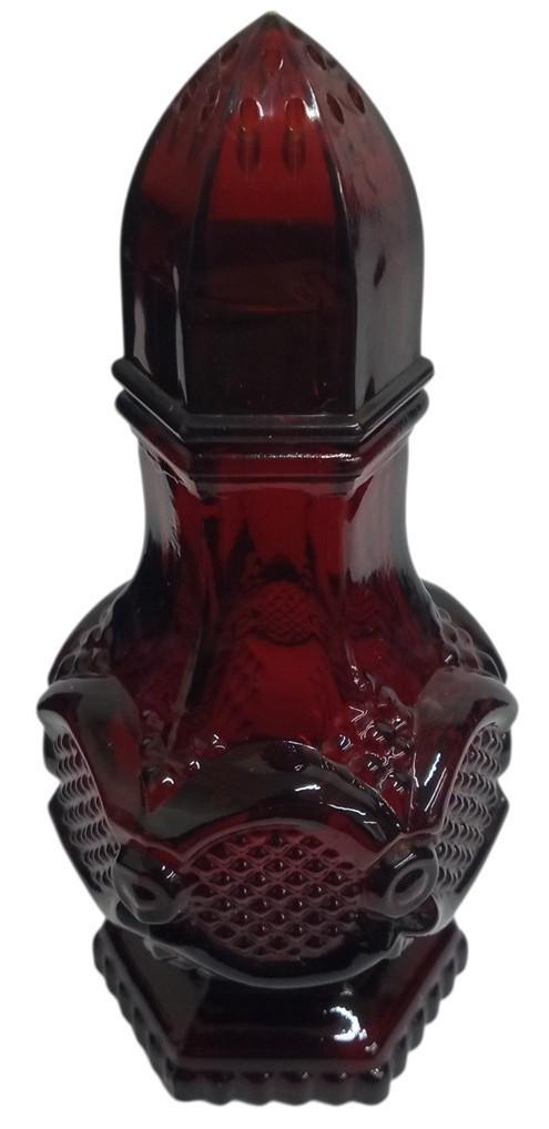 Avon Strawberry Bath Foam & Charisma Cologne Ruby Glass Bottles Vintage