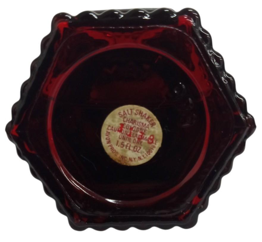 Avon Strawberry Bath Foam & Charisma Cologne Ruby Glass Bottles Vintage