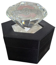 Ohio State Faux Diamond Paperweight Football Sports Collectible Gift Idea