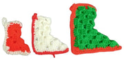 Christmas Stockings Handmade Crochet Miniature Set Of 3 Festive Decorative