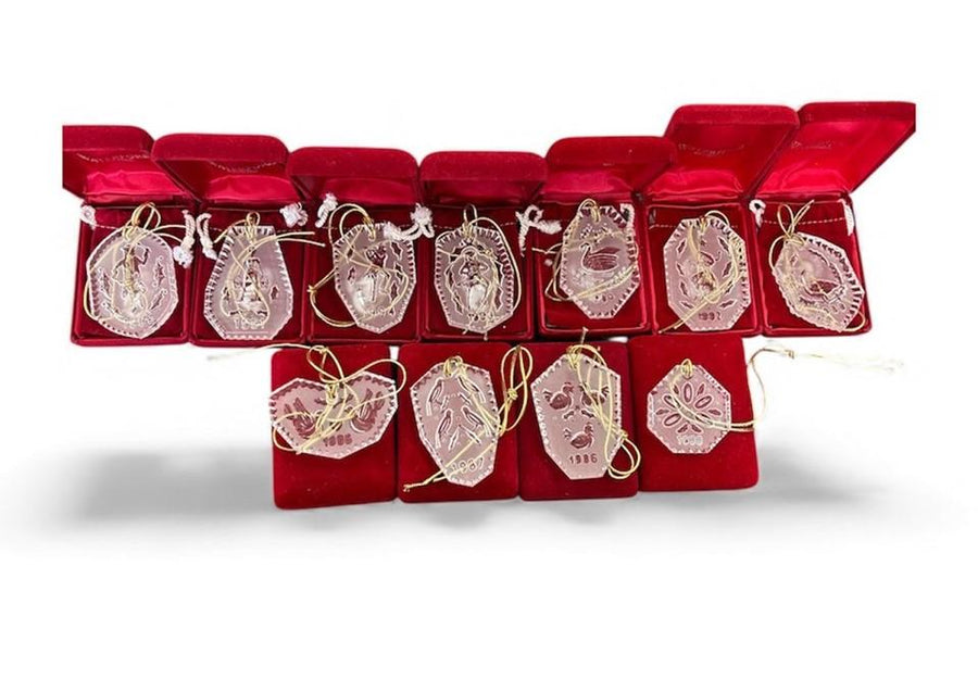 Waterford Crystal Eleven Days of Christmas Ornaments