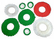 Christmas Handmade Crochet Mini Wreaths/Doilies Set Of 8 Festive Decorative Cute