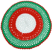 Christmas Handmade Crochet Doily/Table Mat 25" Festive Decorative Holidays