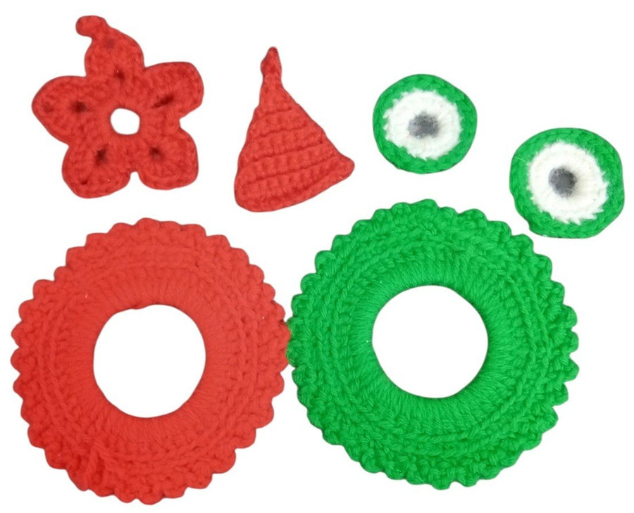 Christmas Handmade Crochet Random Lot Set Of 6 Festive Holiday Decorative