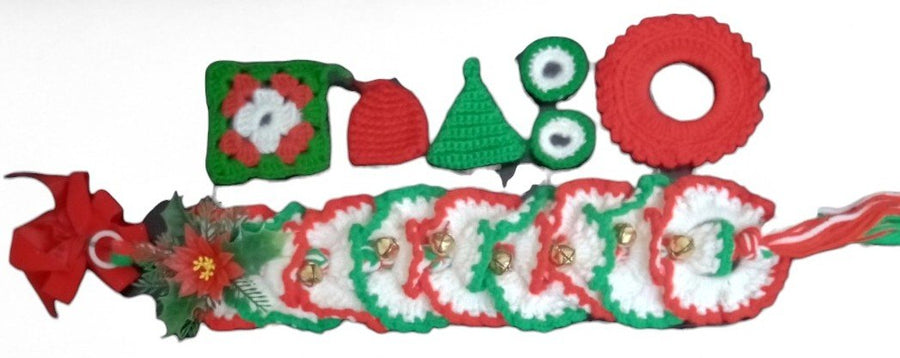 Christmas Handmade Crochet Random Lot Set Of 7 Festive Decorative Holidays