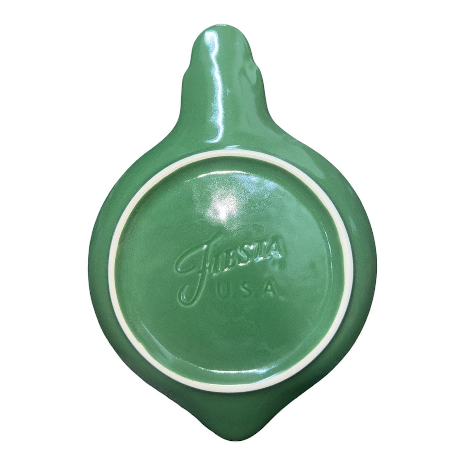 Fiesta - Jade Green Ornament Shaped Festive Plate Homer Laughlin Ceramics