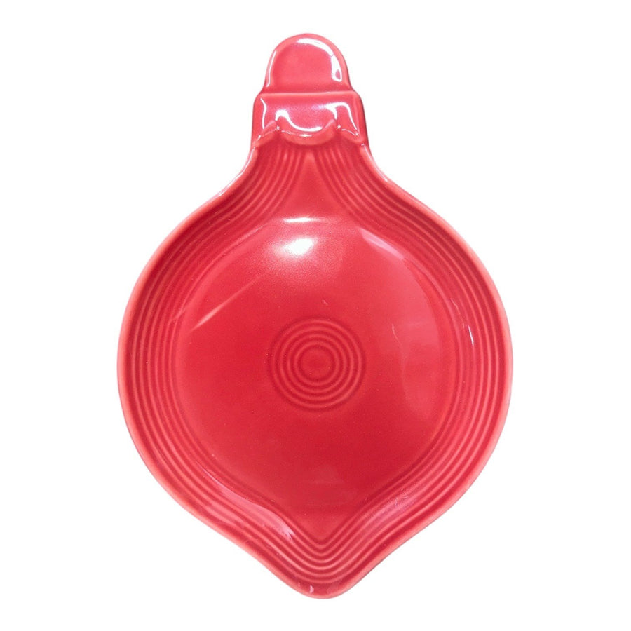 Fiesta - Scarlet Red Ornament Shaped Festive Plate Homer Laughlin Ceramics
