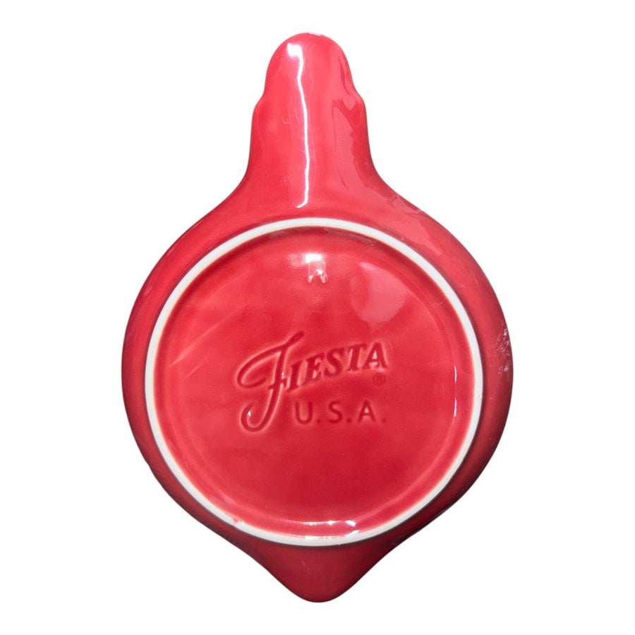 Fiesta - Scarlet Red Ornament Shaped Festive Plate Homer Laughlin Ceramics