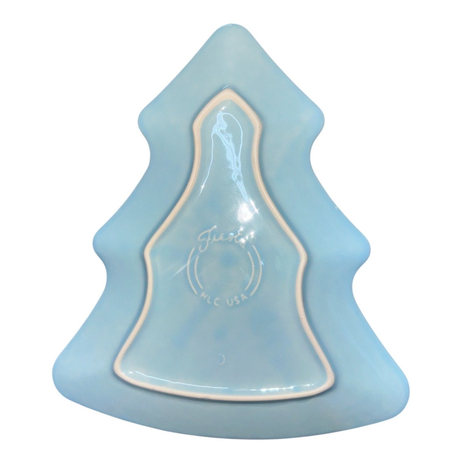 Fiesta - Sky Blue Tree Shaped Plate Homer Laughlin Ceramics