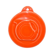 Fiesta - Poppy Orange Embossed 3" Disk Pitcher Ornament Homer Laughlin Ceramics
