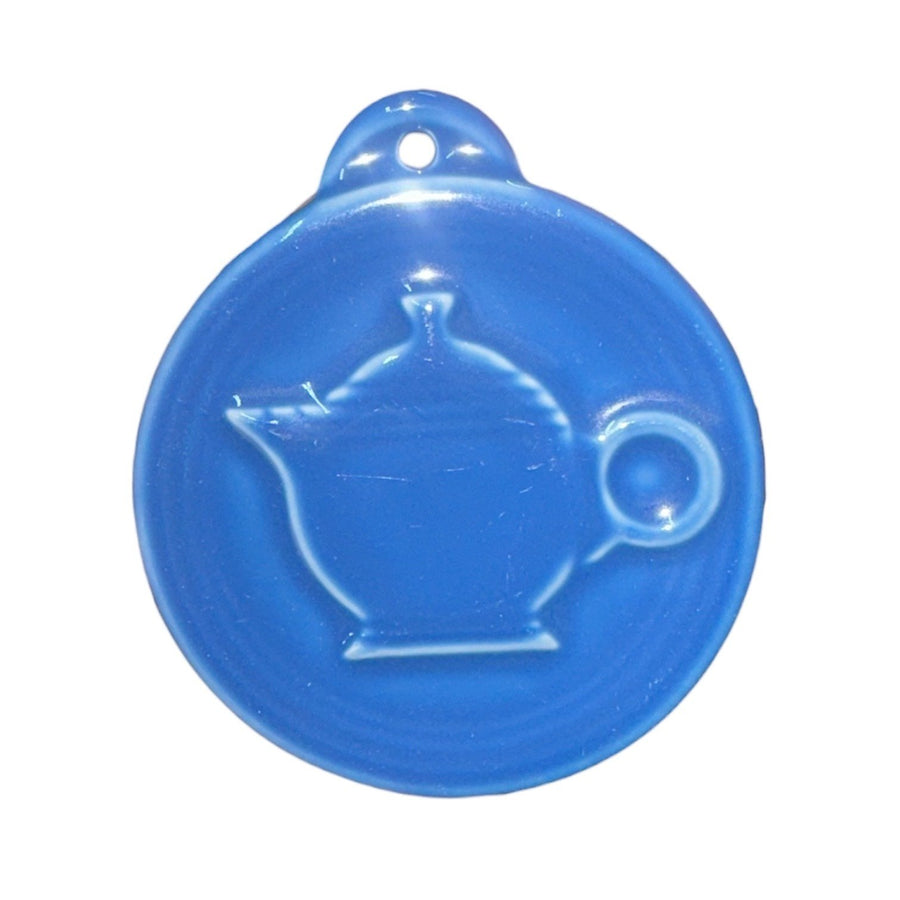Fiesta - Lapis Blue Embossed Teapot 3" Ornament Homer Laughlin Ceramics
