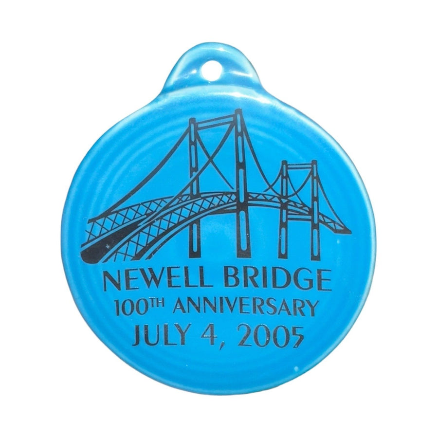 Fiesta - Peacock Blue Newell Bridge 100th Anniversary Ornament Homer Laughlin