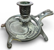 Cast Iron Antique Vintage Candle Stick Holder with Handle
