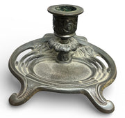 Cast Iron Antique Vintage Candle Stick Holder with Handle