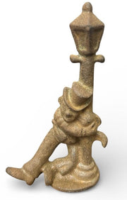 Cast Iron Man Holding onto a Lamp Post 1930s 1940s Bottle Opener