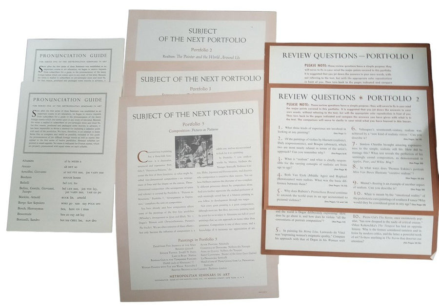 Books Metropolitan Seminars In Art Portfolios 1,2 & 4 Vintage Collectible 1950s