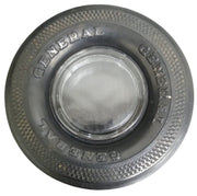 General Tire Ashtray 6" Rubber Tire With Glass Insert Retro Decorative Mancave