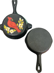 Cast Iron Vintage Cardinal and Regular Ashtray Skillets