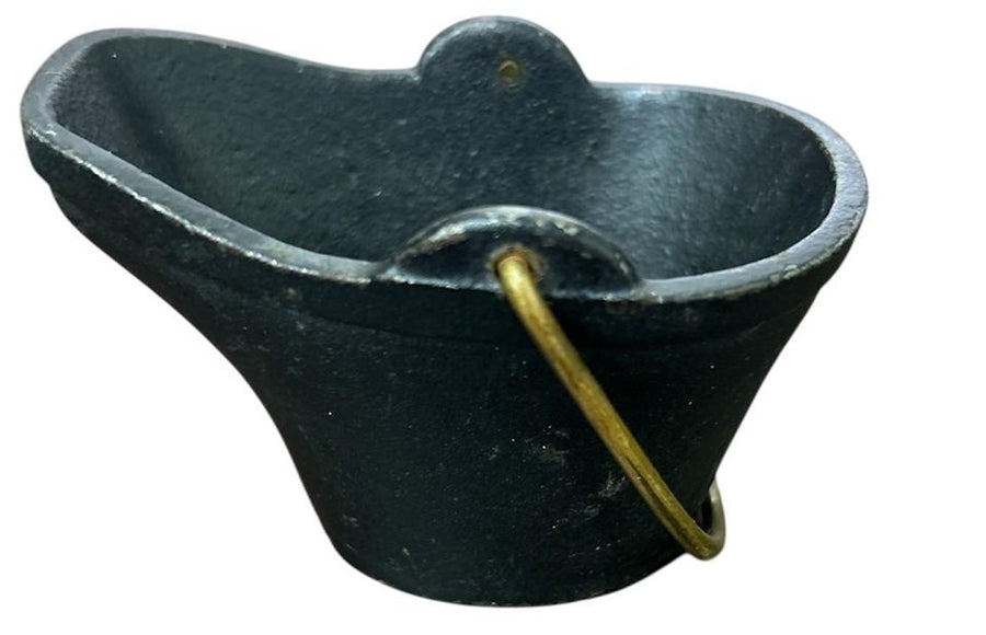 Cast Iron Lot of 4 Miniature Coal Sample Scuttle Buckets