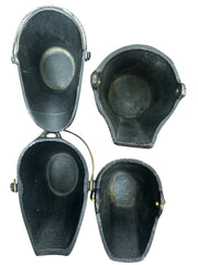 Cast Iron Lot of 4 Miniature Coal Sample Scuttle Buckets