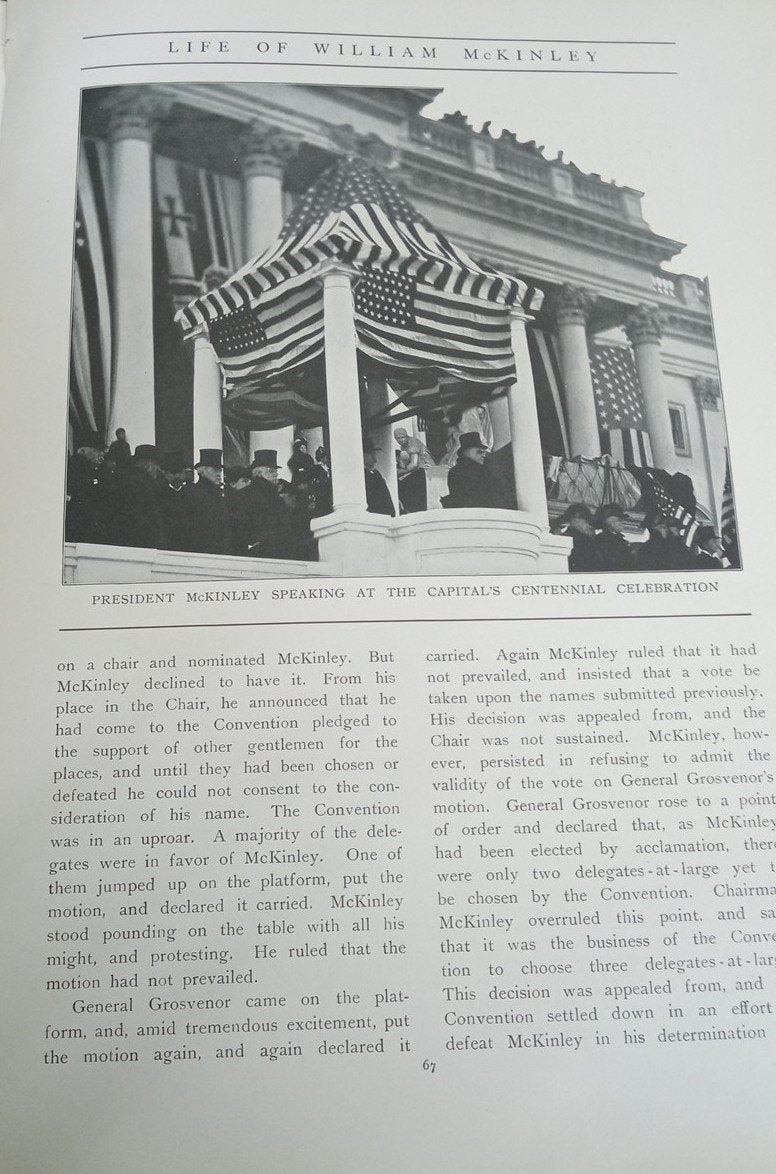 Book Life Of William McKinley Biography 1901 Antique Collectible Historical