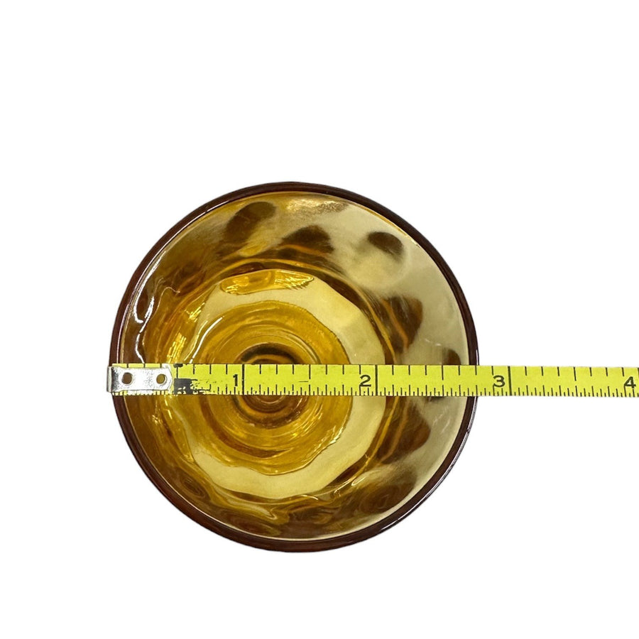 Hazel Atlas El Dorado Lyric Gold Footed 5.25in Thumbprint Glass Goblet Set of 12