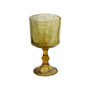 MCM Hazel Atlas El Dorado Lyric Gold Footed 5.5in Glass Goblet Set of 12