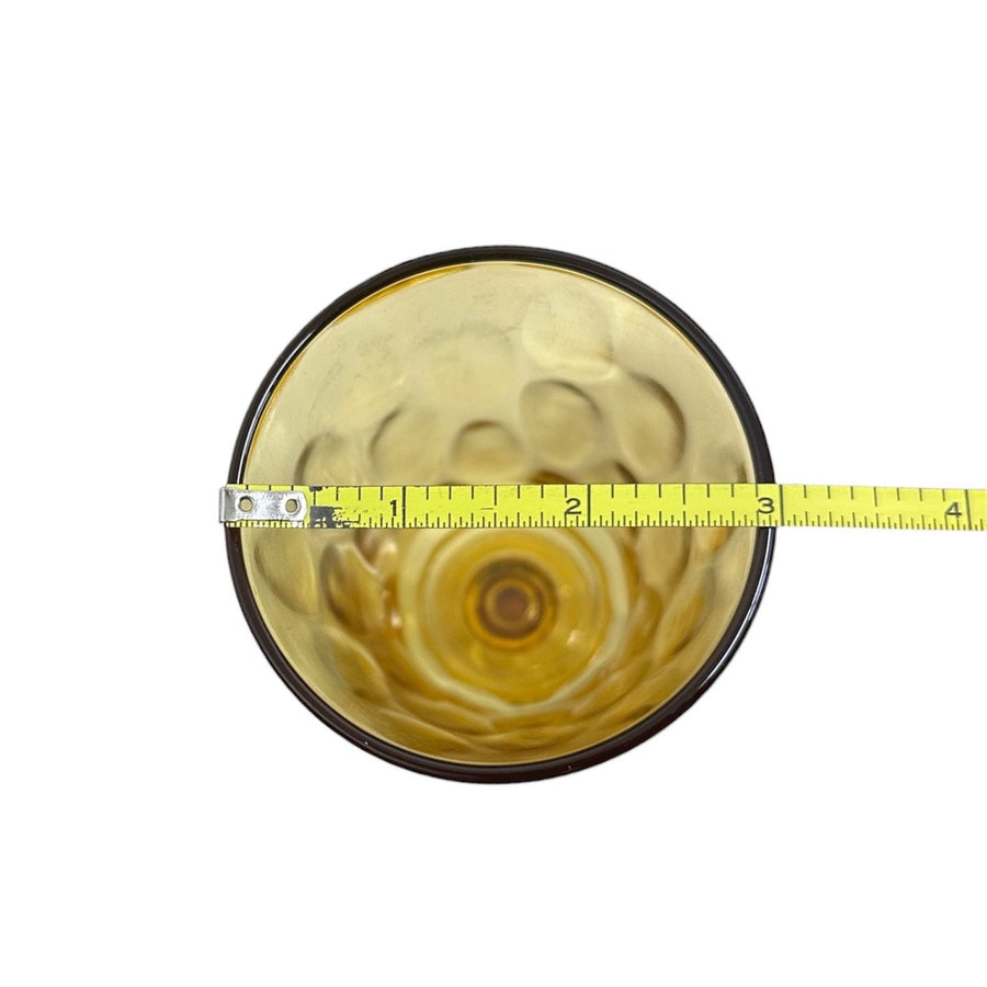 MCM Hazel Atlas El Dorado Lyric Gold 7.75in Footed Glass Tumbler Set of 10