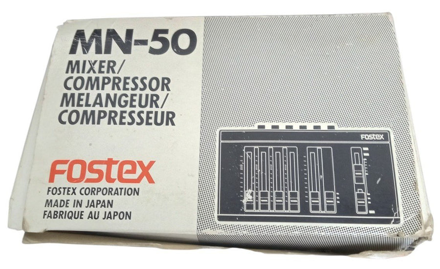 Fostex MN-50 Mixer/Compressor Audio Equipment Retro Collectible 1980s Untested