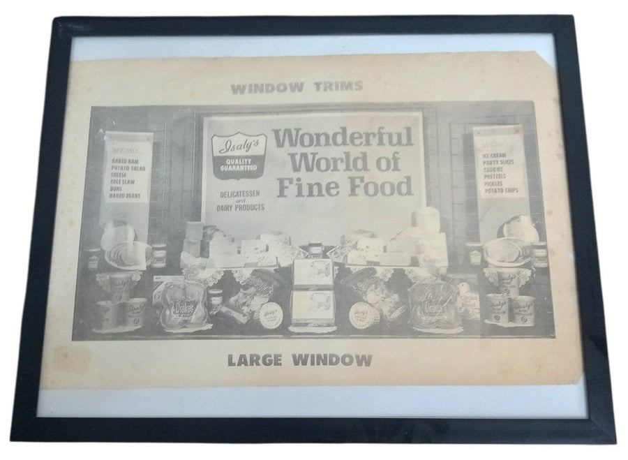 Isaly's Window Trims For Large Window 1960s Photo Framed 9"x11" Vintage