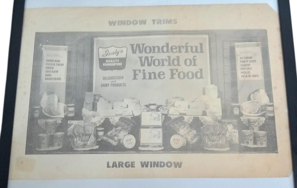 Isaly's Window Trims For Large Window 1960s Photo Framed 9"x11" Vintage