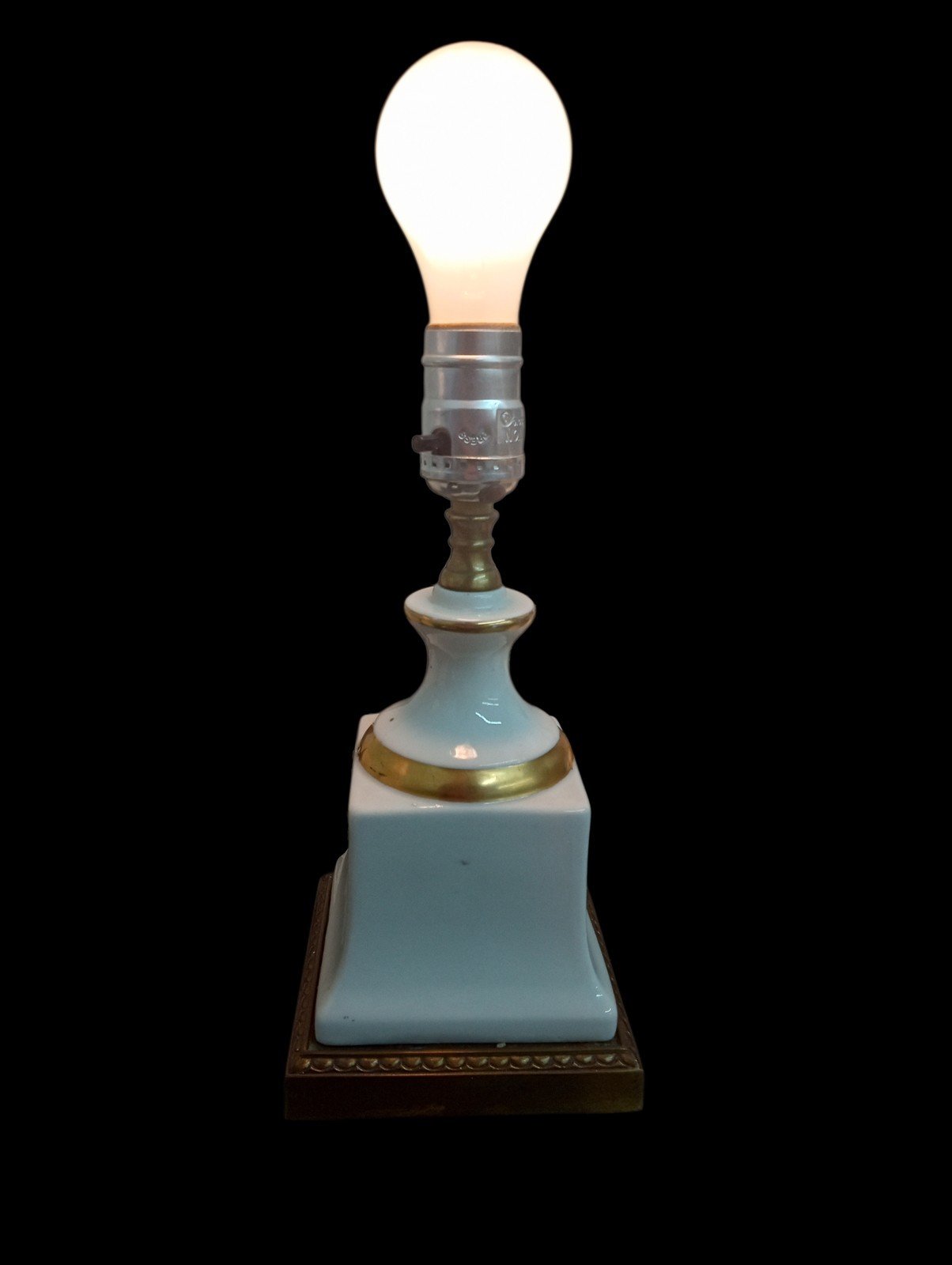 Lamp White Porcelain Without Shade Vintage Decorative Lighting Home Accents