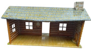 Marx Bar-M-Ranch Log Cabin Tin Toy Vintage Collectible Nostalgic Display