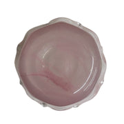 Murano Pink Swirled Glass Splash Bowl Handblown Italian Glass Original Sticker