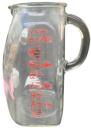 Glasco Vintage 1950s Potbelly 1QT Glass Pitcher