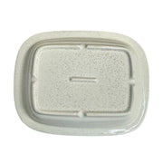 Treasure Craft Wheat White and Brown Rectangular Ceramic Baking Dish