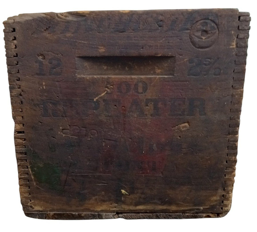 Winchester Wooden Ammunition Crate Antique Collectible Decorative Storage