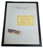 Isaly's Memorabilia Sales Sheet, Sealed Spoon & 1/2 Gallon Coupon Framed 9"x11"