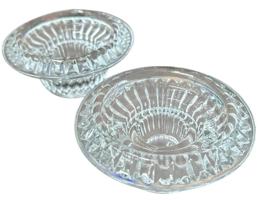 Forever Crystal Set of 2 Vintage Candle Holders with Original Box