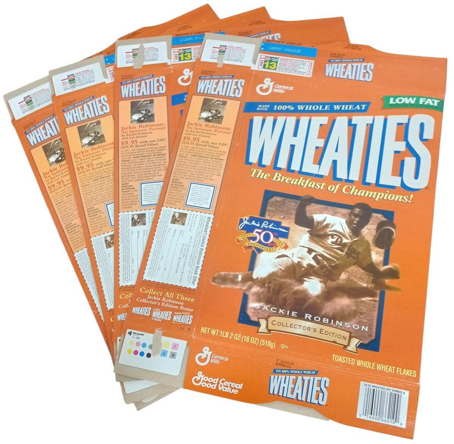 Jackie Robinson 50th Anniversary Wheaties Boxes Flat 1997 Set Of 4 Baseball